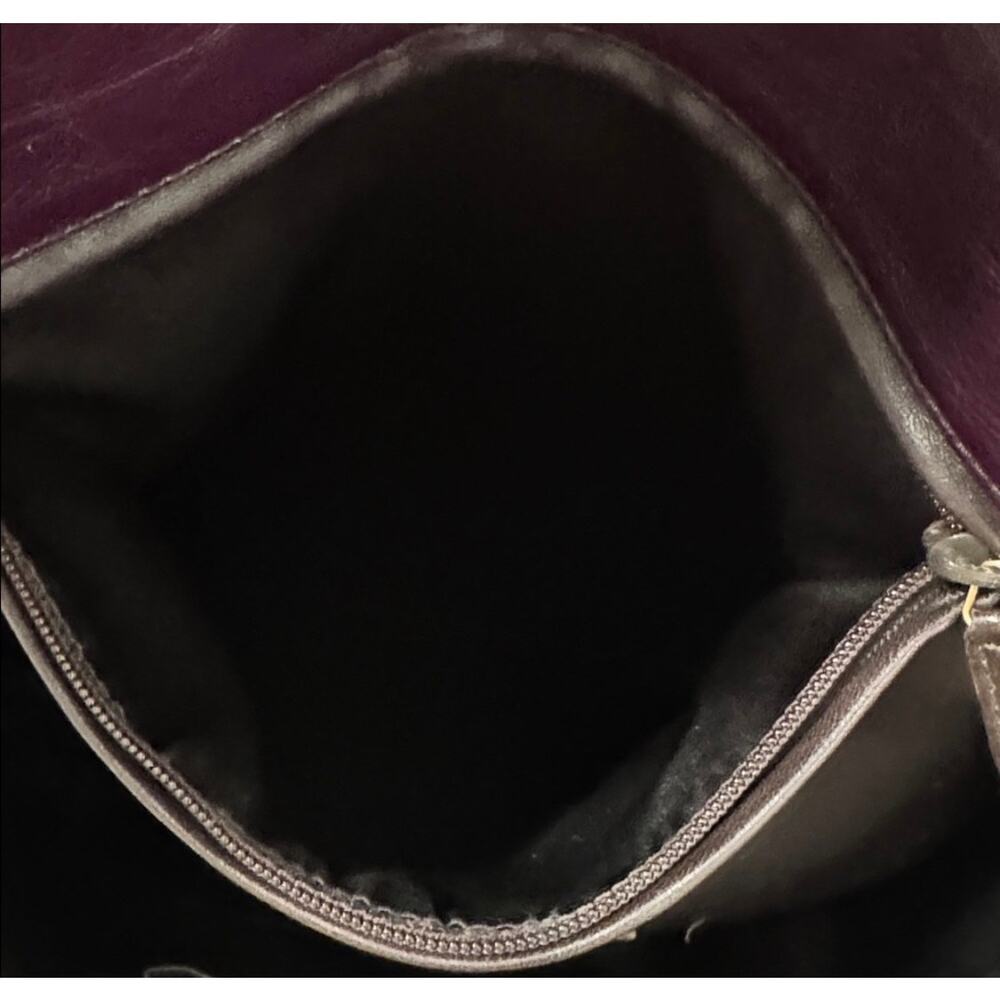 Yves Saint Laurent Purple Large Tribute Tote Bag EUC with COA - Picture 11 of 12